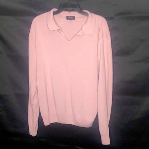Light pink V Neck sweater.